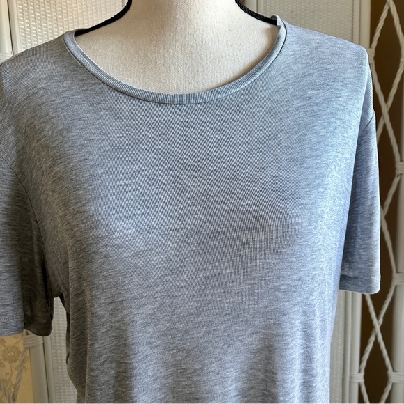& Other Stories Short Sleeve Tee Gray Relaxed Fit Silky Lyocell size US 12 - Picture 4 of 14